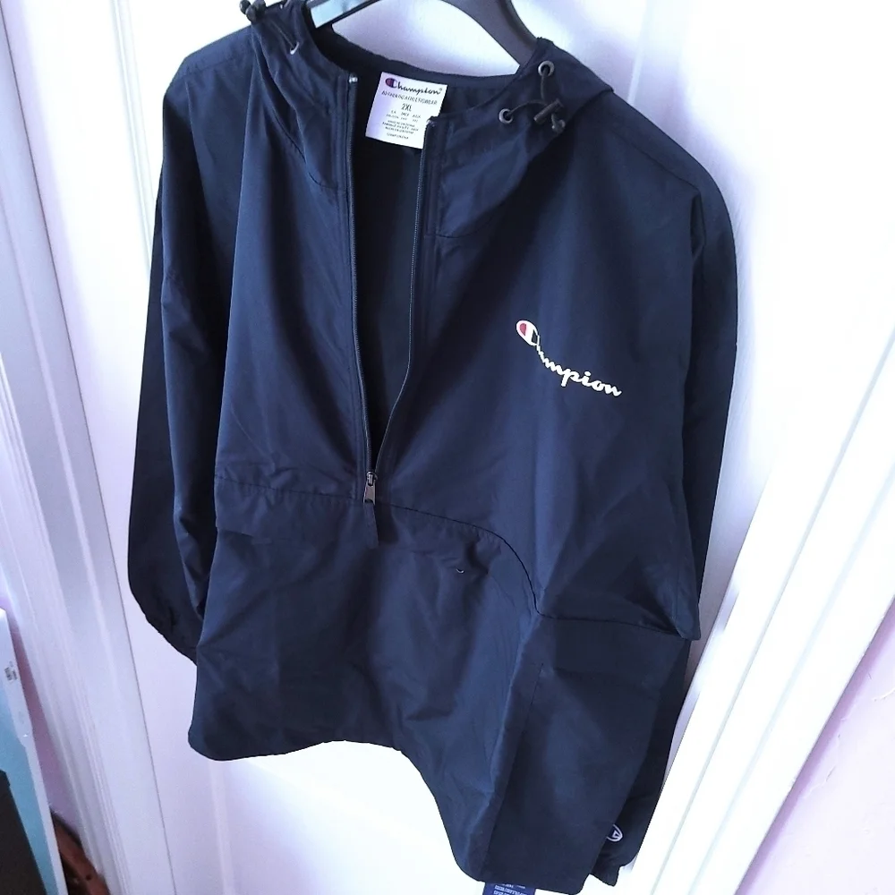 Men's Champion Packable Stadium Jacket Navy XXL - Picture 2 of 8